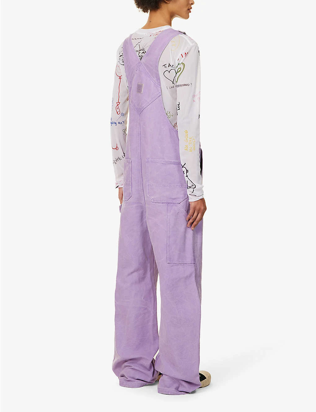 Acne Studios Palmon Logo-patch Cotton-canvas Dungarees - Image 4