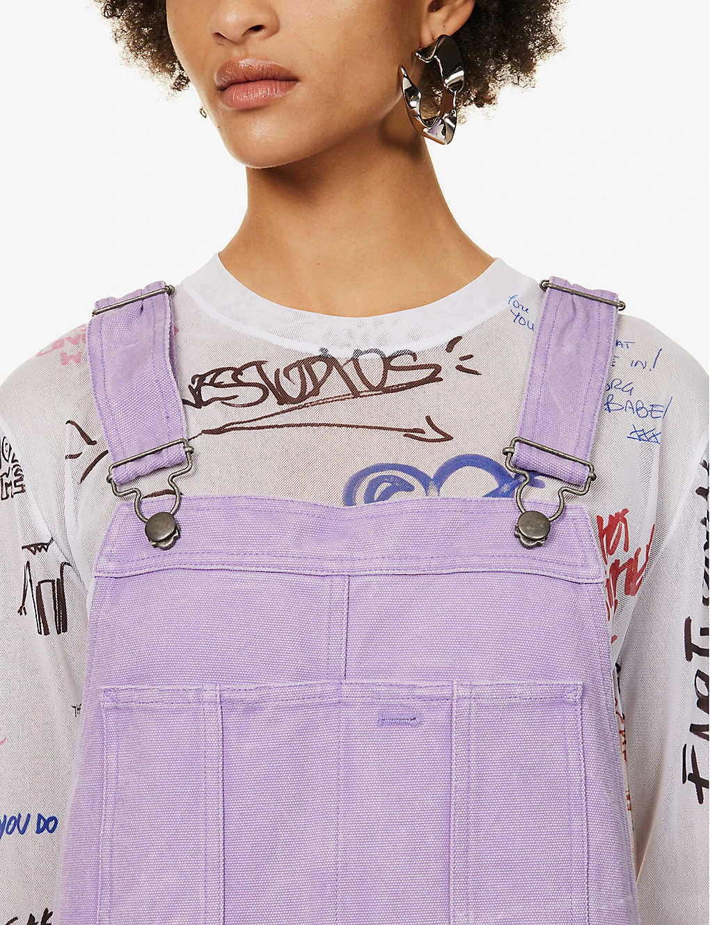 Acne Studios Palmon Logo-patch Cotton-canvas Dungarees - Image 5