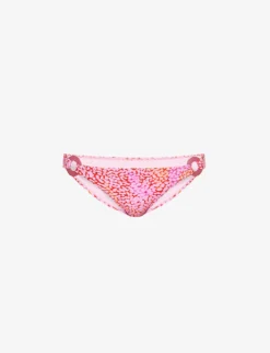 Seafolly Sea Skin Graphic-print Recycled-nylon-blend Bikini Bottoms