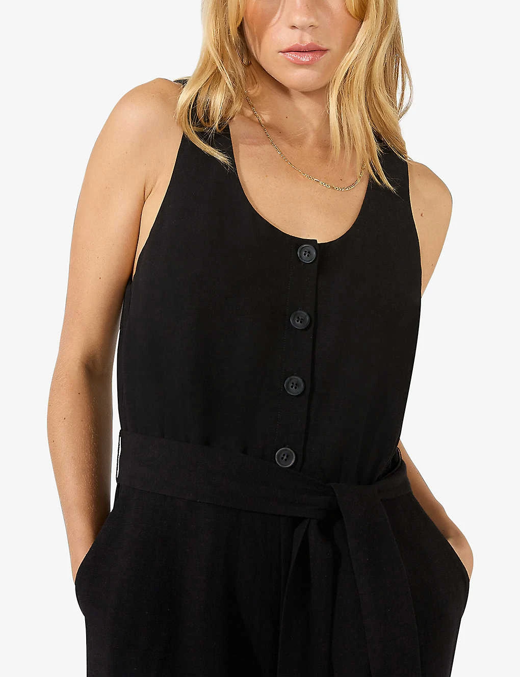 Black Culotte Jumpsuit - Image 3