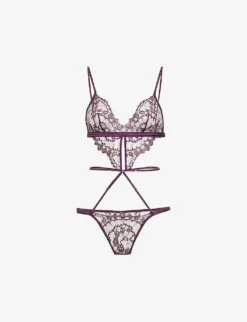 Lunaria Lace-embellished Playsuit