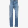 American Contrast-stitched Mid-rise Straight-leg Stretch-denim Jeans