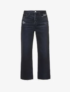 FRAME Le Jane Crop Straight-leg High-rise Jeans
