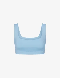 Scoop-neck Recycled Stretch-nylon Bikini Top