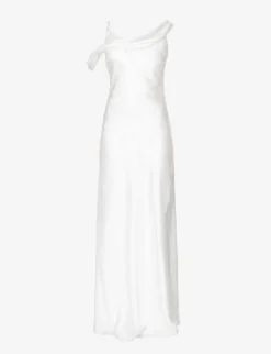 Sleeveless Cowl-neck Satin Maxi Dress