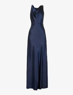 Sleeveless Cowl-neck Woven Maxi Dress