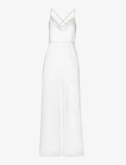 Sleeveless Cowl-neck Woven Jumpsuit