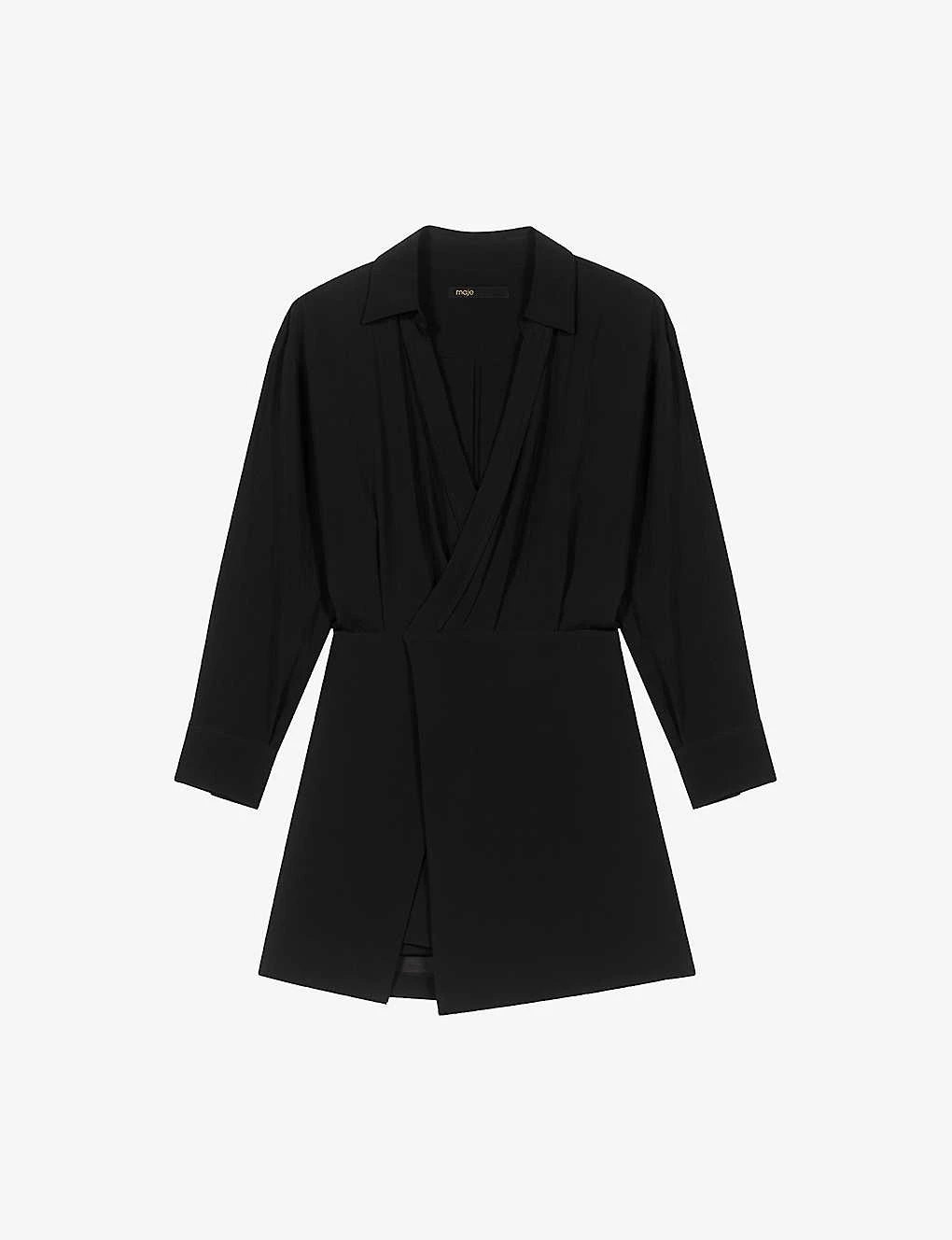 Maje Ilanie Wrap-front Woven Jumpsuit