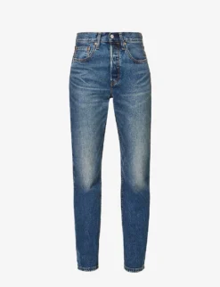 Levis 501 Cropped Straight-leg High-rise Jeans