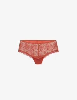 Simone Perele Singuliere Floral-embroidered Short Briefs