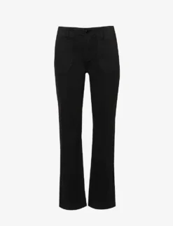 Paige Mayslie Straight-leg Mid-rise Stretch-denim Jeans