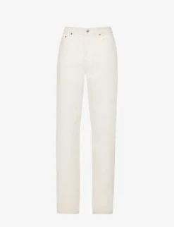 RE/DONE Brand-patch Straight-leg Mid-rise Jeans