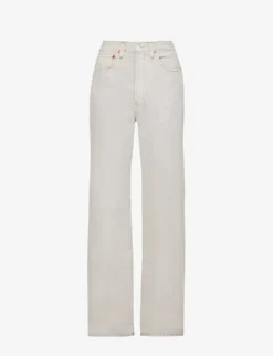 RE/DONE Wide-leg High-rise Denim Jeans