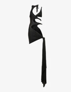 Mugler Cut-out Panelled Stretch-woven Mini Dress