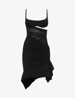 Mugler Cut-out Sleeveless Stretch-woven Mini Dress