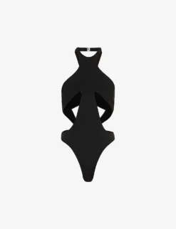 Mugler Halterneck Cut-out Swimsuit