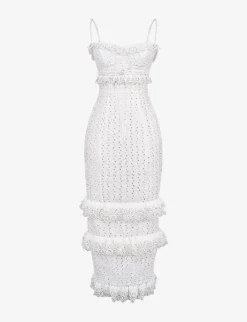 Eve Broderie-anglaise Tie-waist Cotton Maxi Dress