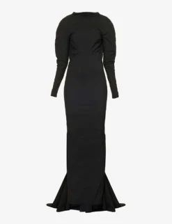 ALAIA Open-back Slim-fit Stretch-woven Blend Maxi Dress