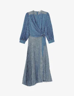 Sandro Lyahna Graphic-print Woven Playsuit Dress