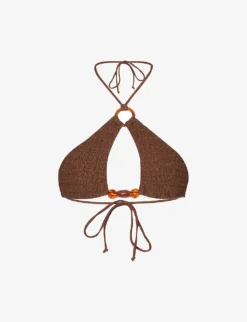 Jaded London Poseidon Crinkled Stretch-woven Bikini Top