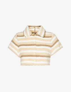 Jaded London Thalia Striped Towelling Top