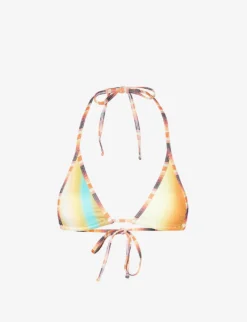 Jaded London Sunset Ombre Stretch-recycled-polyester Bikini Top