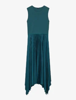 Joseph Dera Pleated Woven Midi Dress