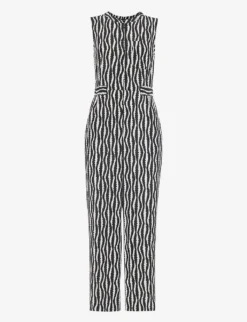 Whistles Josie Optical Rope-pattern Woven Jumpsuit