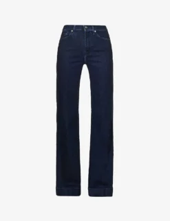 7 For All Mankind Modern Dojo High-rise Flared-leg Stretch-denim Jeans