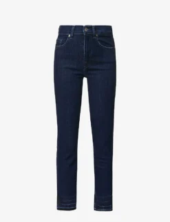 7 For All Mankind Straight-leg Mid-rise Stretch-denim Jeans