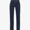 7 For All Mankind Tess Belt-loop High-rise Straight-leg Stretch-denim Jeans