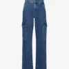 7 For All Mankind Tess Flap-pocket Mid-rise Straight-leg Stretch-denim Jeans