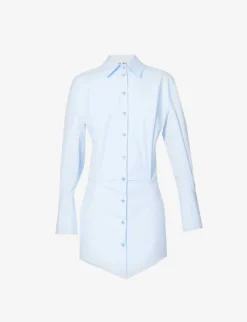 Silvye Dropped-waist Cotton Mini Dress